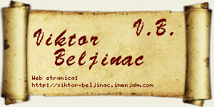 Viktor Beljinac vizit kartica